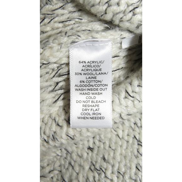 Loft Ann Taylor Cotton Wool Blend Ribbed Knit Cottagecore Sweater Women's Size S - Picture 5 of 10